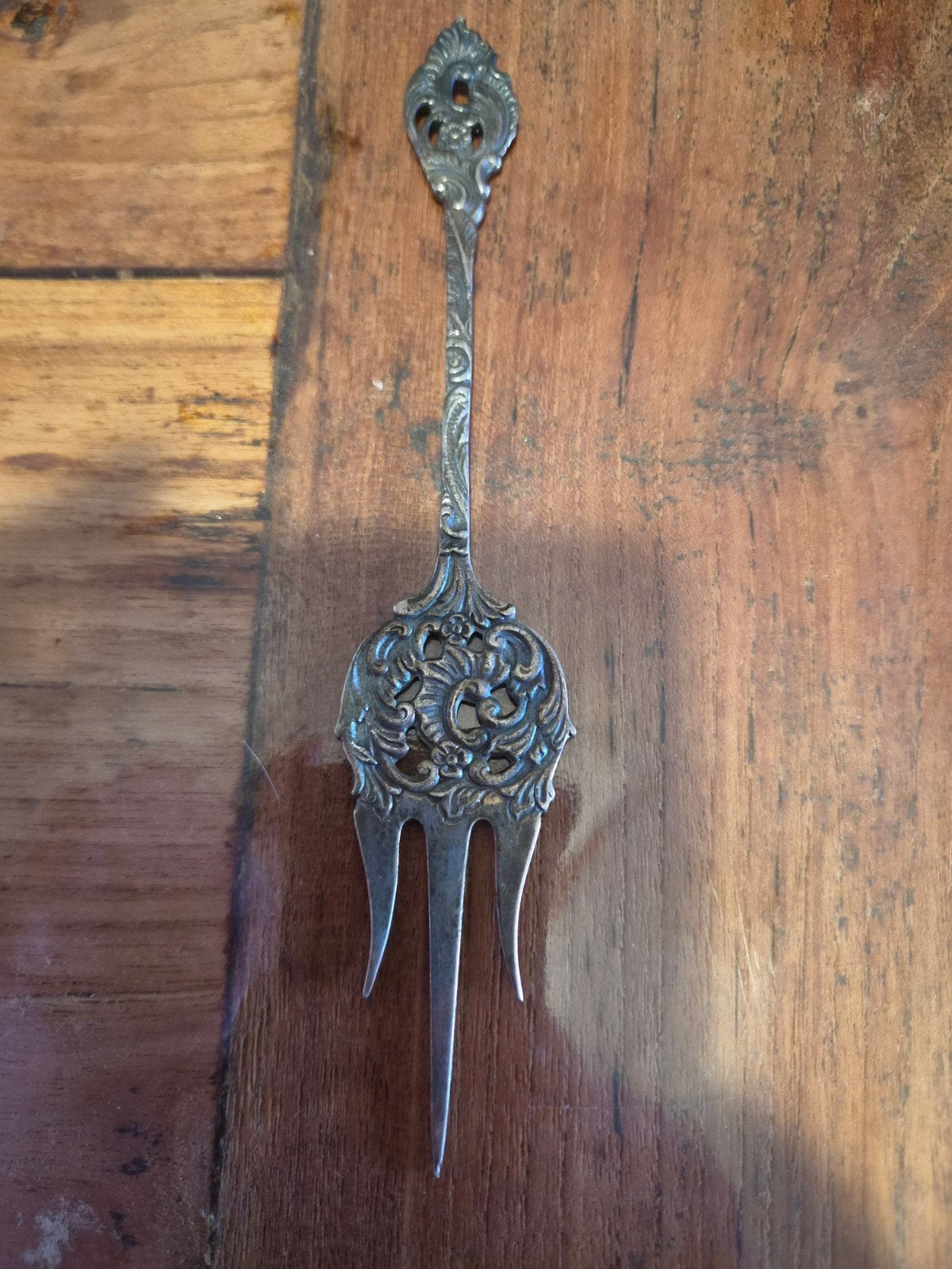 Antieke Gero 90 verzilverde  vork - 16,5 cm, Ophalen of Verzenden