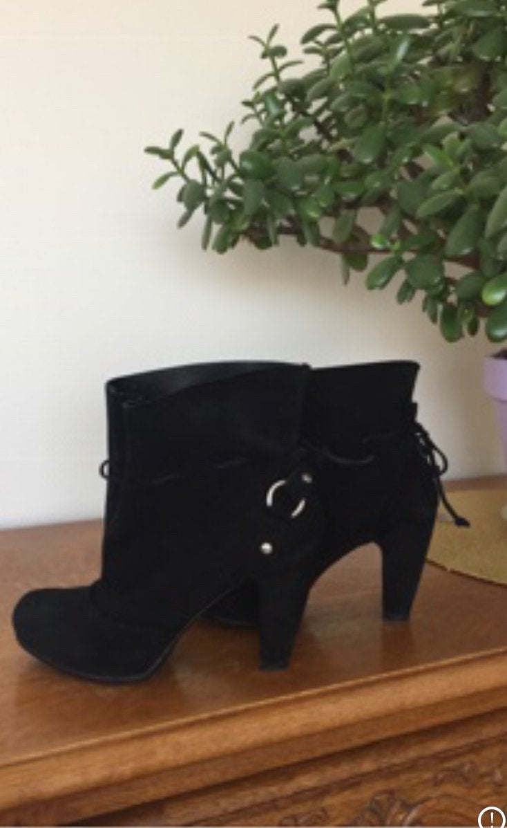 Enkellaarsjes zwart, suede, maat 36, Marant, Joch V model, Ophalen of Verzenden, Zo goed als nieuw, Zwart