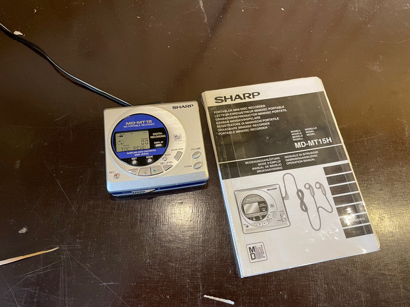 Sharp MD-MT15 Minidisc Recorder lees!, Ophalen of Verzenden, Minidisc-recorder