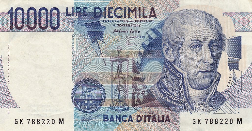 Italië A.Volta - 10000 Lire biljet serie GK 788220 M - P#112, Verzenden, Italië