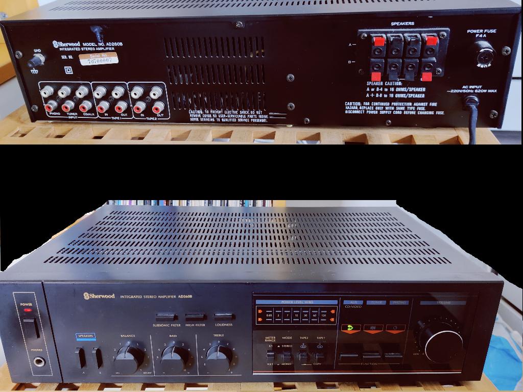 Sherwood AD260B stereo versterker, Audio, Tv en Foto, Versterkers en Receivers, Gebruikt, 60 tot 120 watt, Stereo, Ophalen