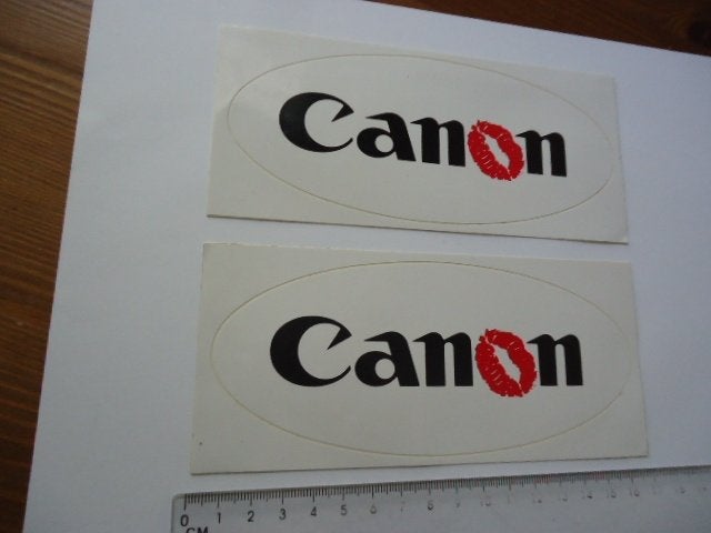 sticker oud 2x CANON groot Love lips formule 1 f1 race f-1, Verzenden, Zo goed als nieuw, Bedrijf of Vereniging