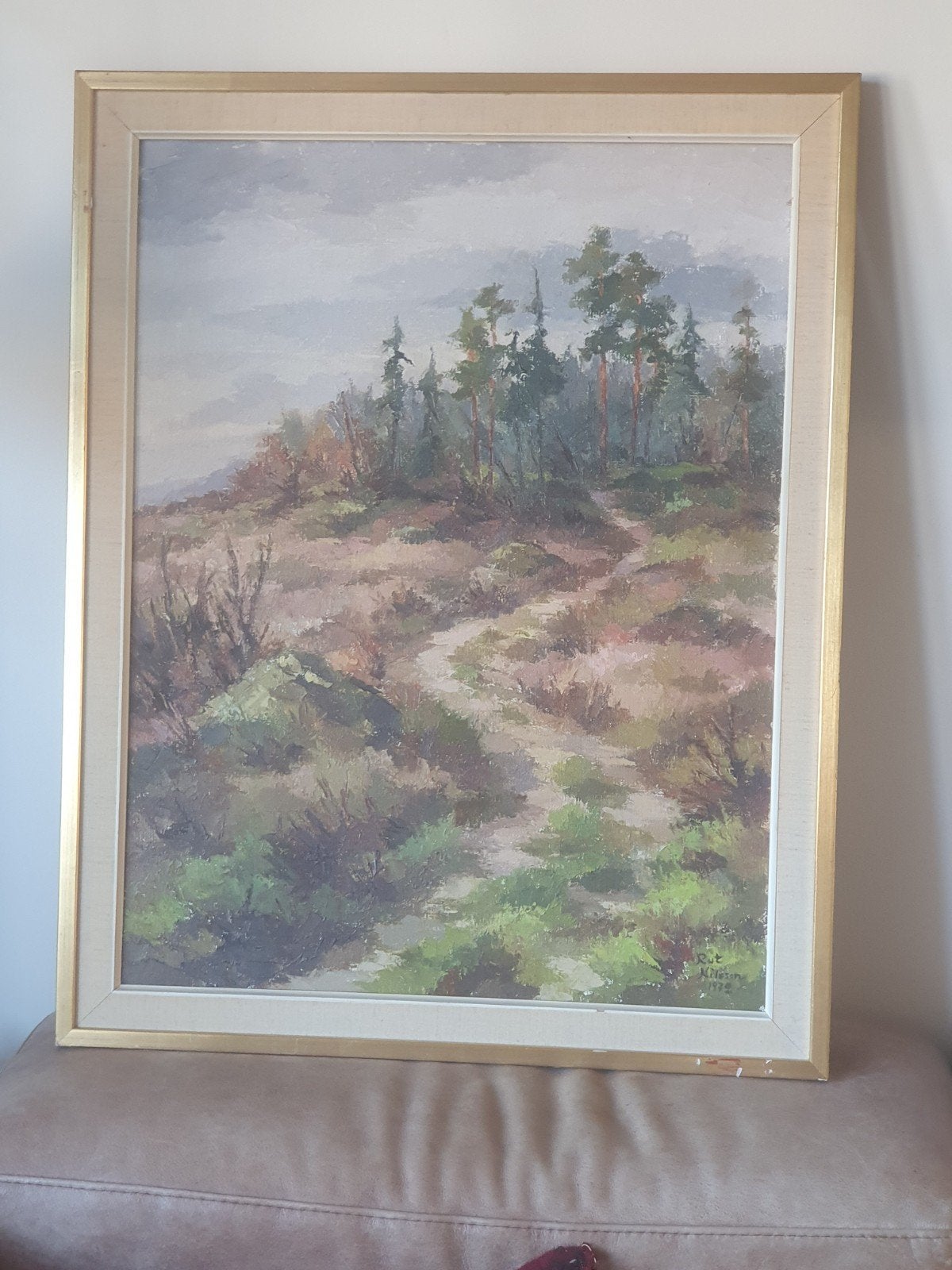 Sfeervol Olieverfschilderij Heide/Duinlandschap Rut Nilsson, Ophalen