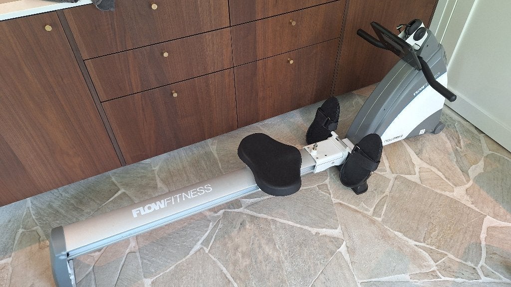 Flowfitness roeiapparaat, Ophalen, Gebruikt, Aluminium, Roeitrainer