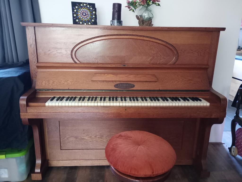 piano Grosskopf - 150 cm breed - KOOPJE, Ophalen, Gebruikt, Bruin, Piano