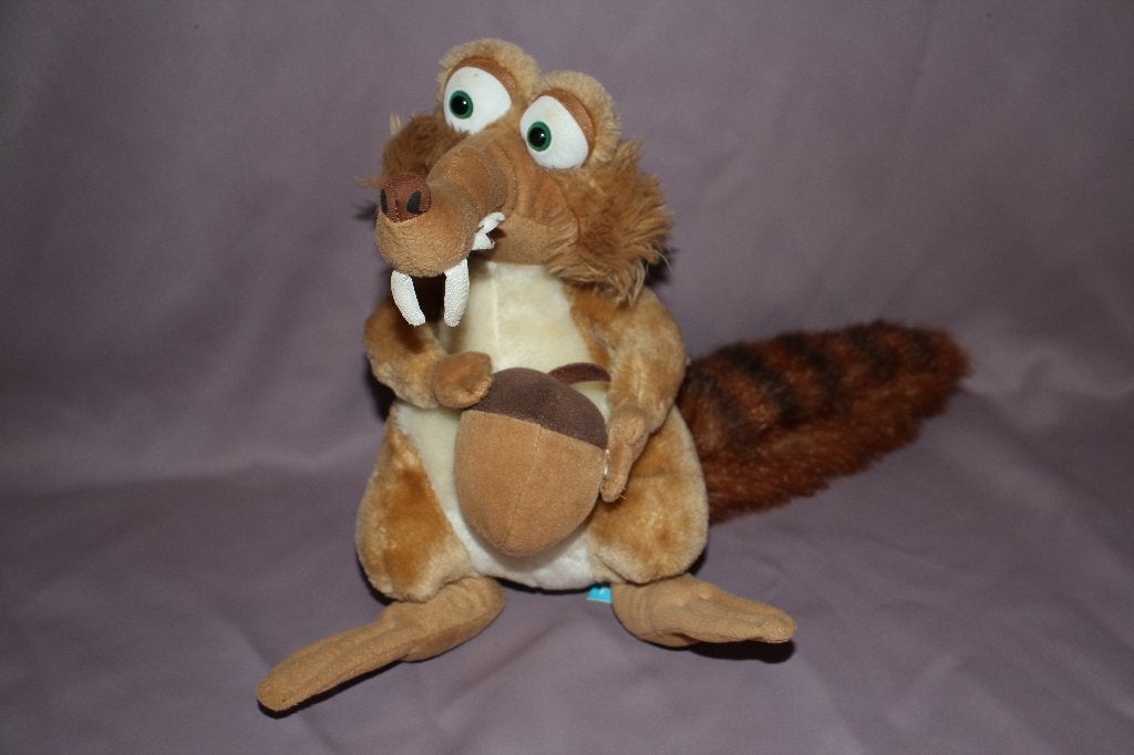 Scrat eekhoorn Ice age - knuffel pluche 27cm, Gebruikt, Overige merken, Overige karakters, Overige typen