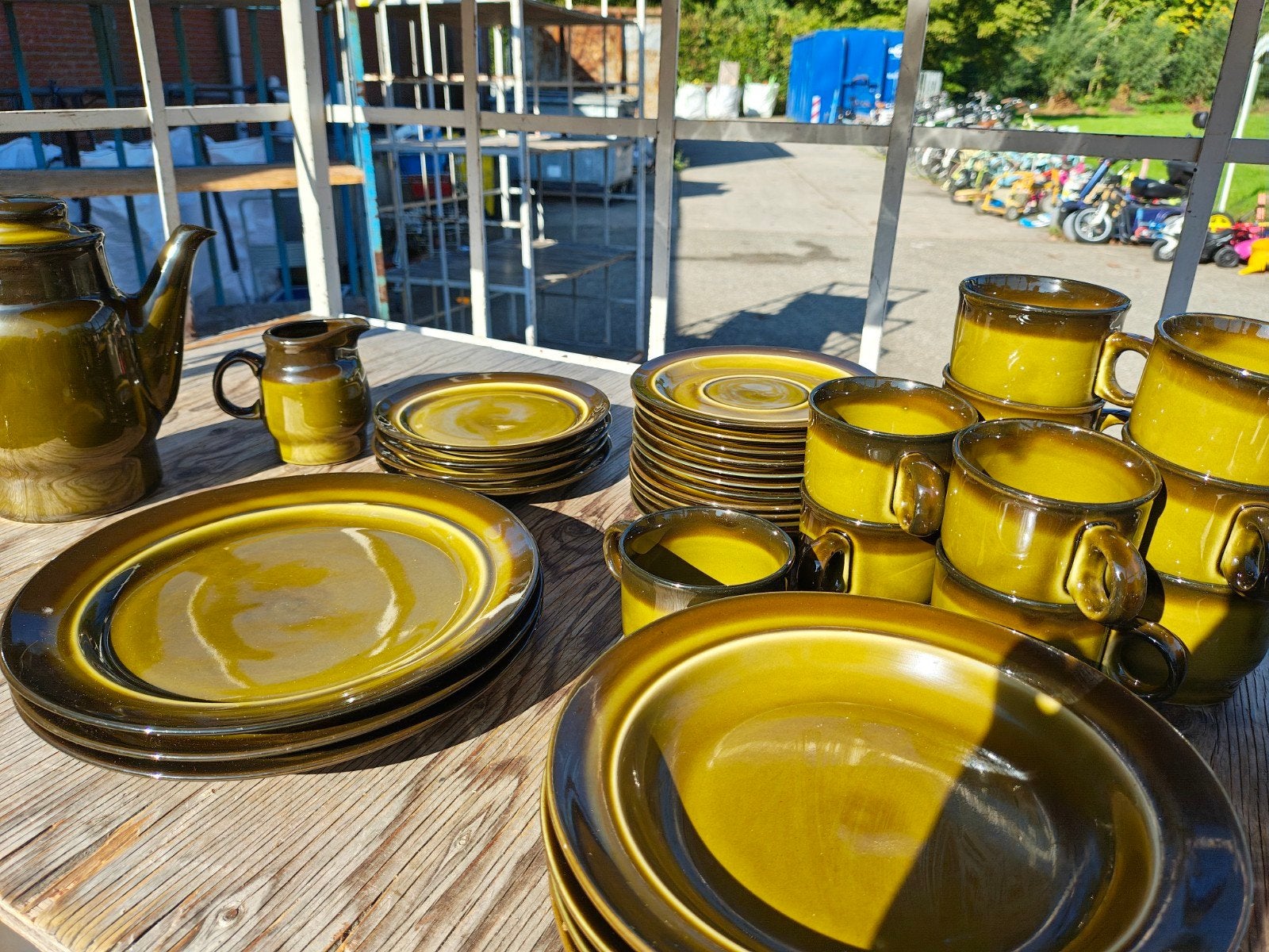 Pruszkow Aardewerk Servies - Olijfgroen, Ophalen