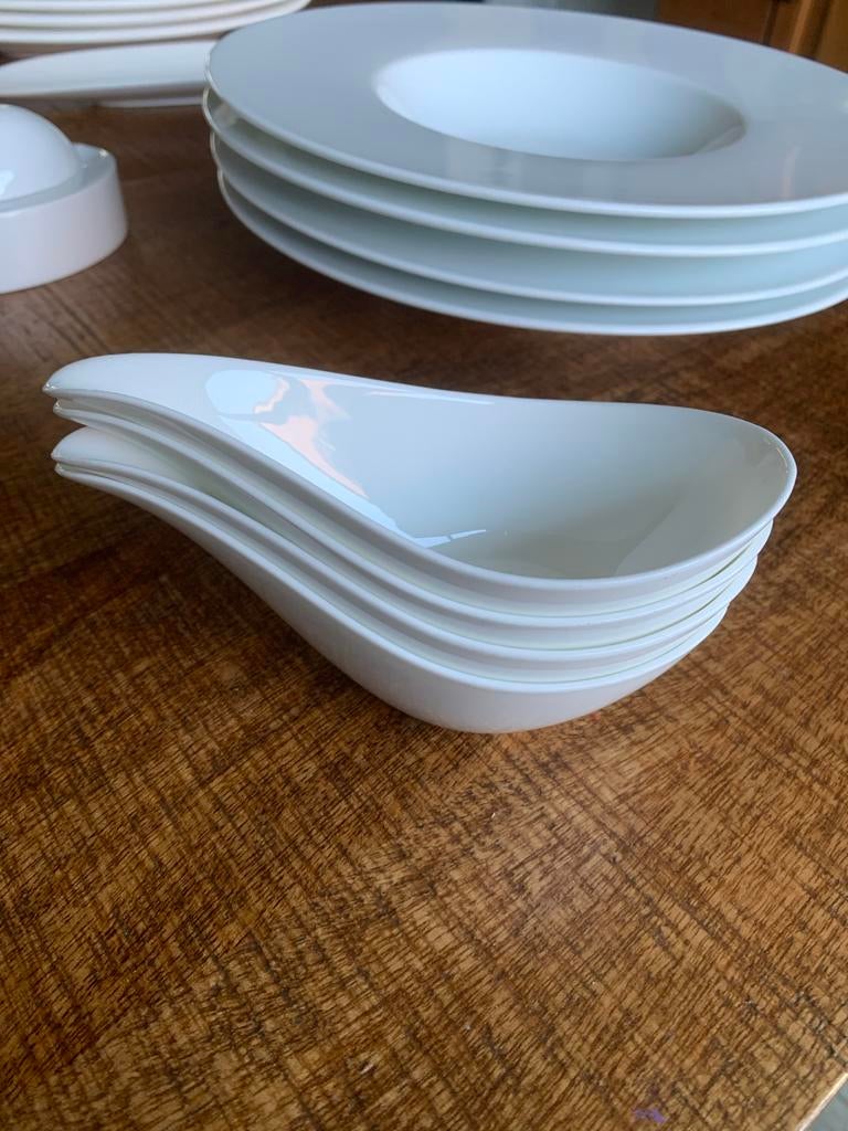 Villeroy & Boch NewWave soeplepels/amuselepels (4 stuks), Overige typen, Ophalen of Verzenden, Zo goed als nieuw, Effen