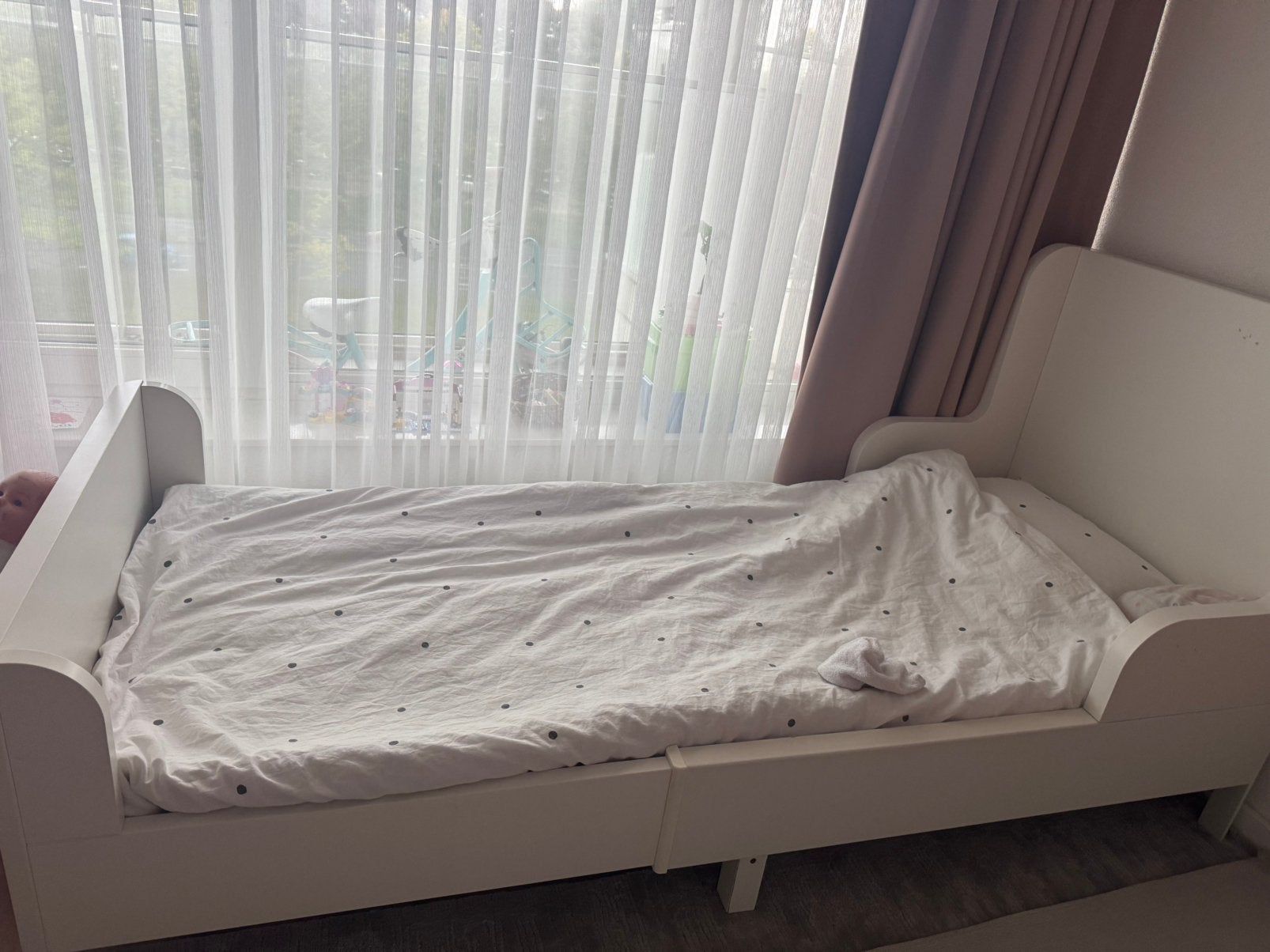 Meegroei bed van Ikea met matras., Kinderen en Baby's, 70 tot 85 cm, Zo goed als nieuw, 180 cm of meer, Ophalen
