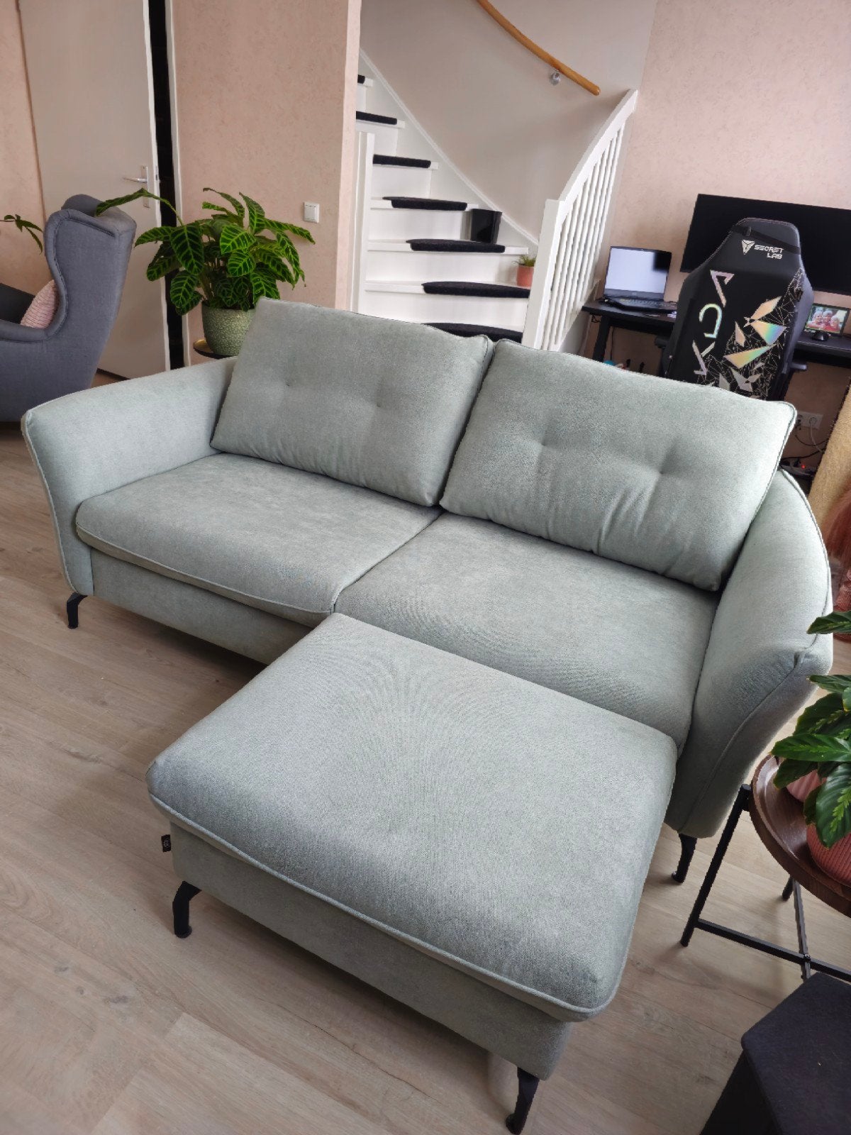 Henders & Hazel Toulouse 2.5-zits bank met poef, Huis en Inrichting, Ophalen, Driepersoons, 75 tot 100 cm, Zo goed als nieuw