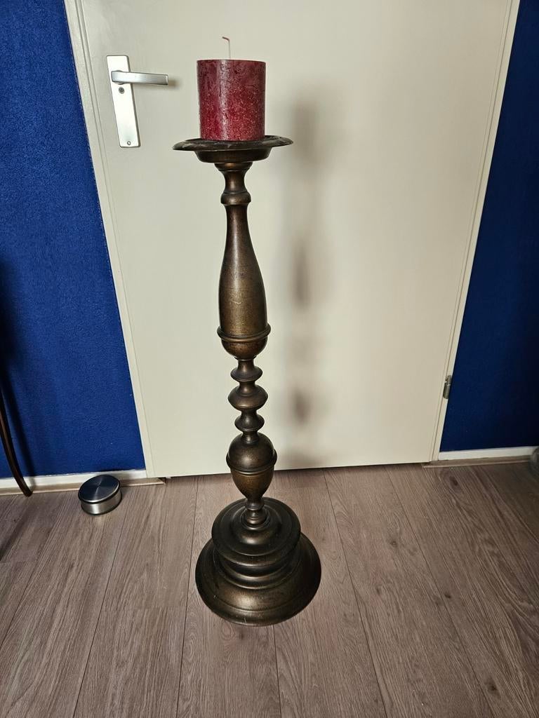 Antieke kandelaar, Antiek en Kunst, Ophalen, Koper of Brons