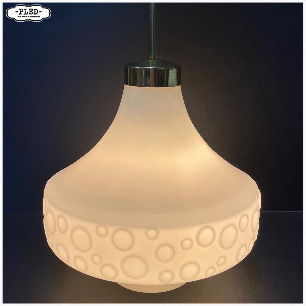 SpaceAge lamp Hanglamp Plafondlamp, Ophalen, Gebruikt, Glas, Nb