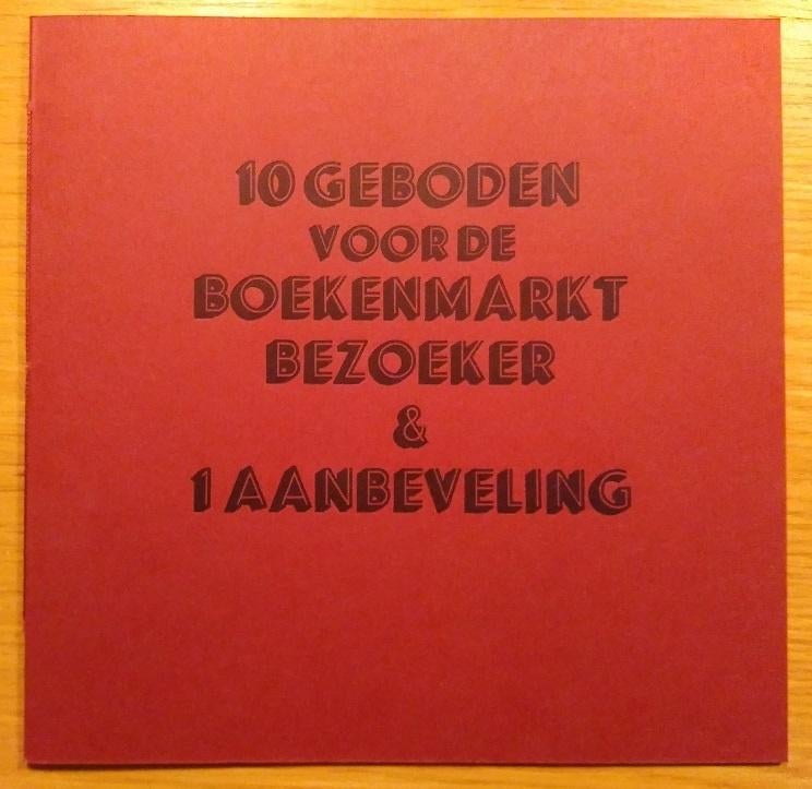 10 geboden voor de boekenmarktbezoeker & 1 aanbeveling, Ophalen of Verzenden, Zo goed als nieuw