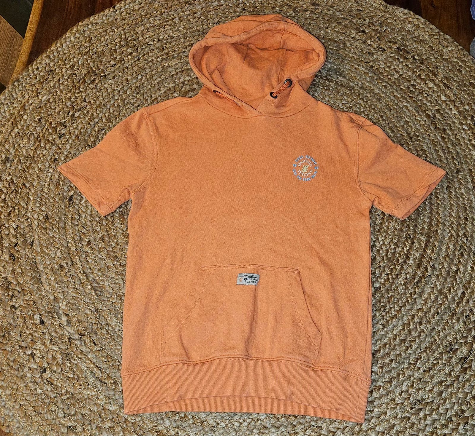 Vingino hoodie korte mouw maat 128, Ophalen of Verzenden, Zo goed als nieuw, Vingino, Shirt of Longsleeve