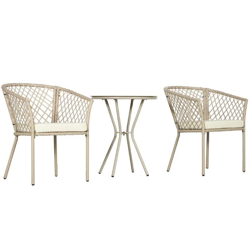 Bistroset Balkonset tuintafel - Rotan look tuinset, Ophalen of Verzenden, Nieuw