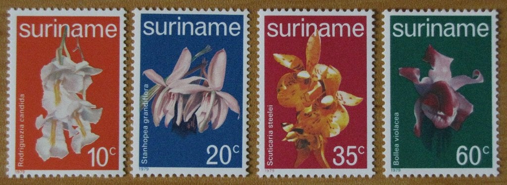 Rep-Suriname 157-160 serie orchideeën., Postzegels en Munten, Verzenden, Postfris