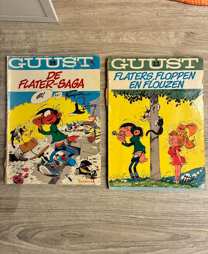Guust Flater 2 stripboeken, Boeken, Meerdere comics, Ophalen of Verzenden, Zo goed als nieuw, Europa