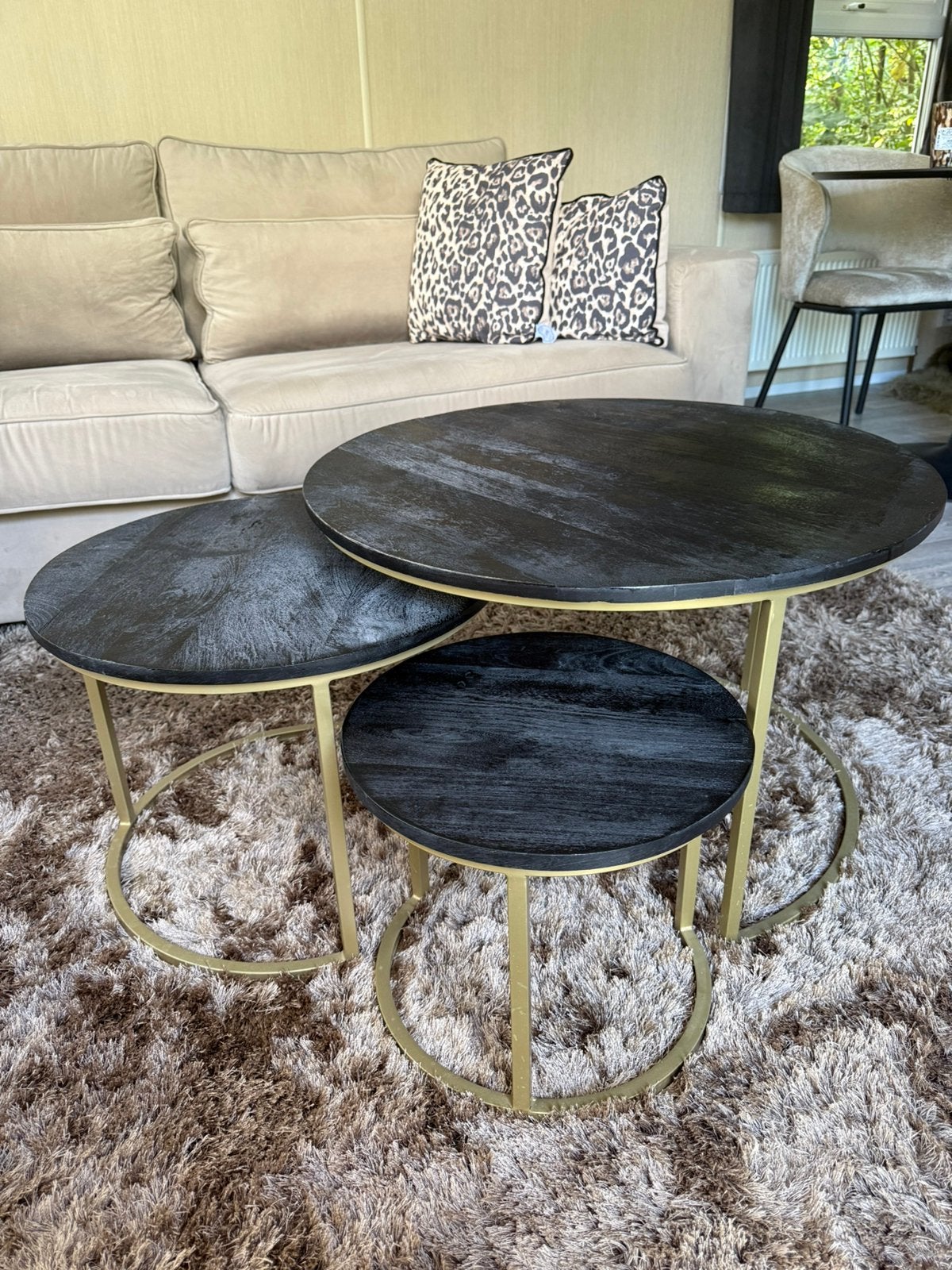 Salon tafels, Ophalen, Zo goed als nieuw, Rond, 50 tot 100 cm