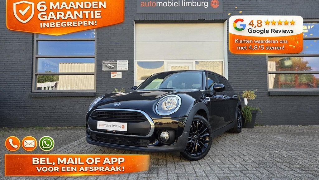 MINI Clubman 1.5 One Pepper | NAVIGATIE | PDC | BLUETOOTH |, Auto's, Voorwielaandrijving, Stof, Gebruikt, Zwart