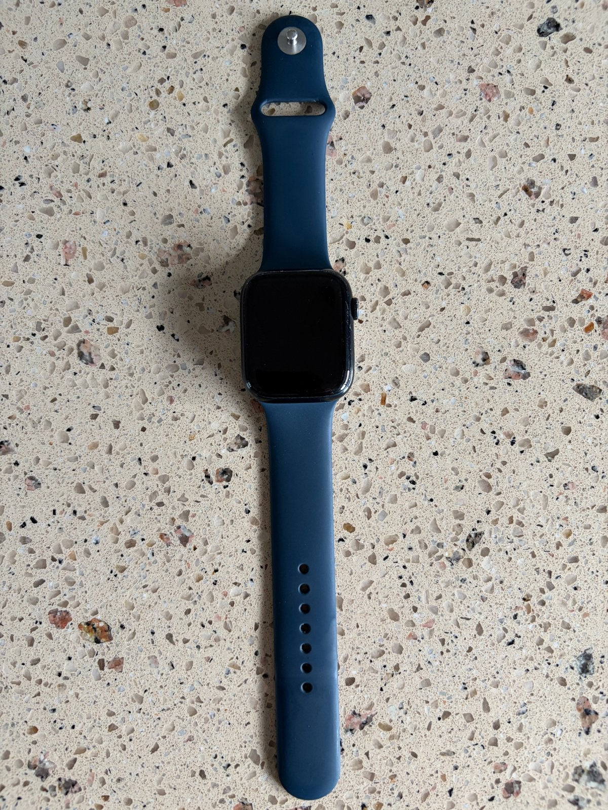 Apple Watch Series 7 (GPS + Cellular) 45 mm Inktblauw, Sieraden, Tassen en Uiterlijk, Smartwatches, Ophalen, Blauw, IOS, Waterdicht