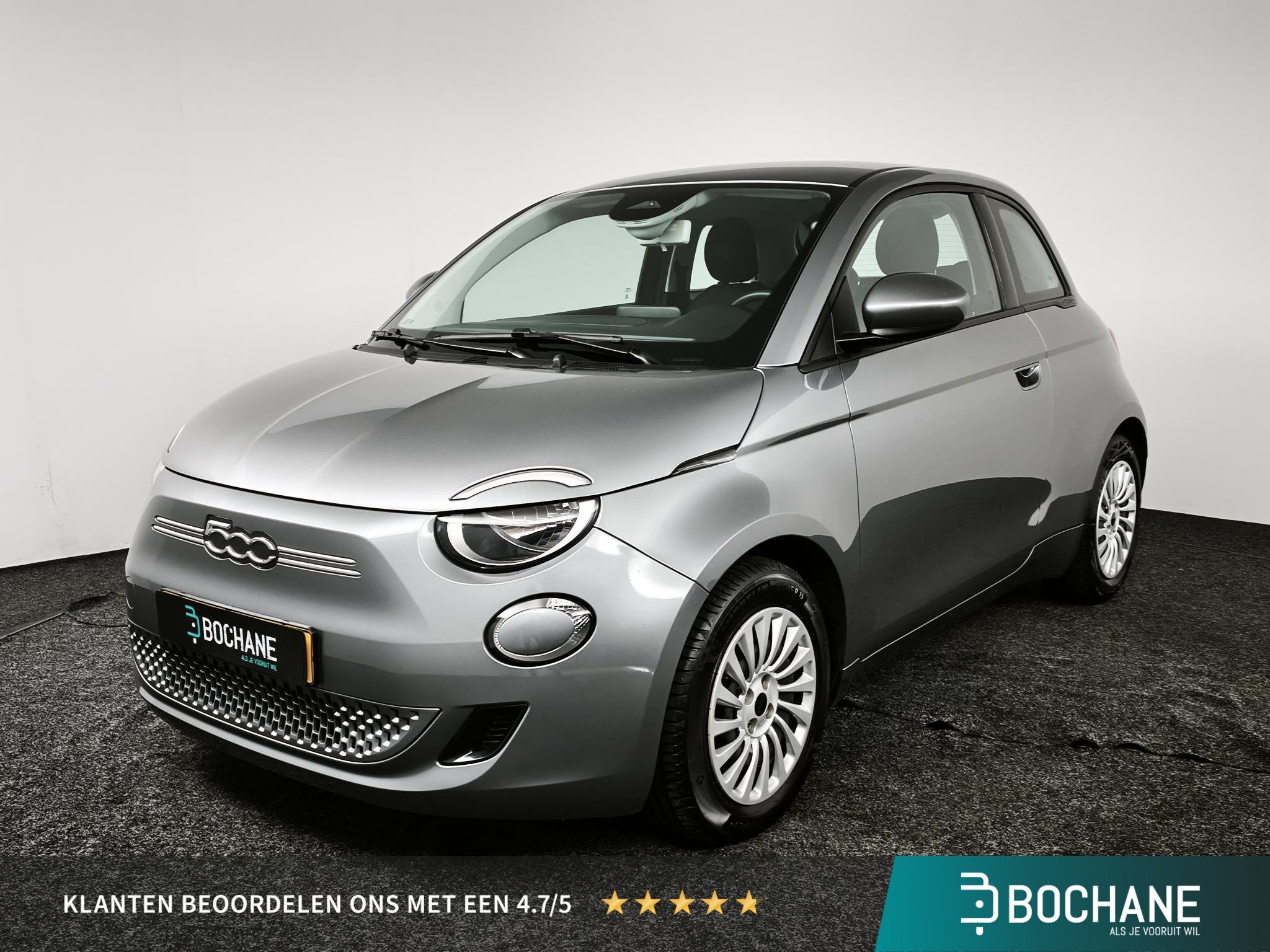 Fiat 500e Action 24 kWh | 94,9% SOH | LED | Airco | Apple Ca, Stof, Gebruikt, 95 pk, Met garantie (alle)