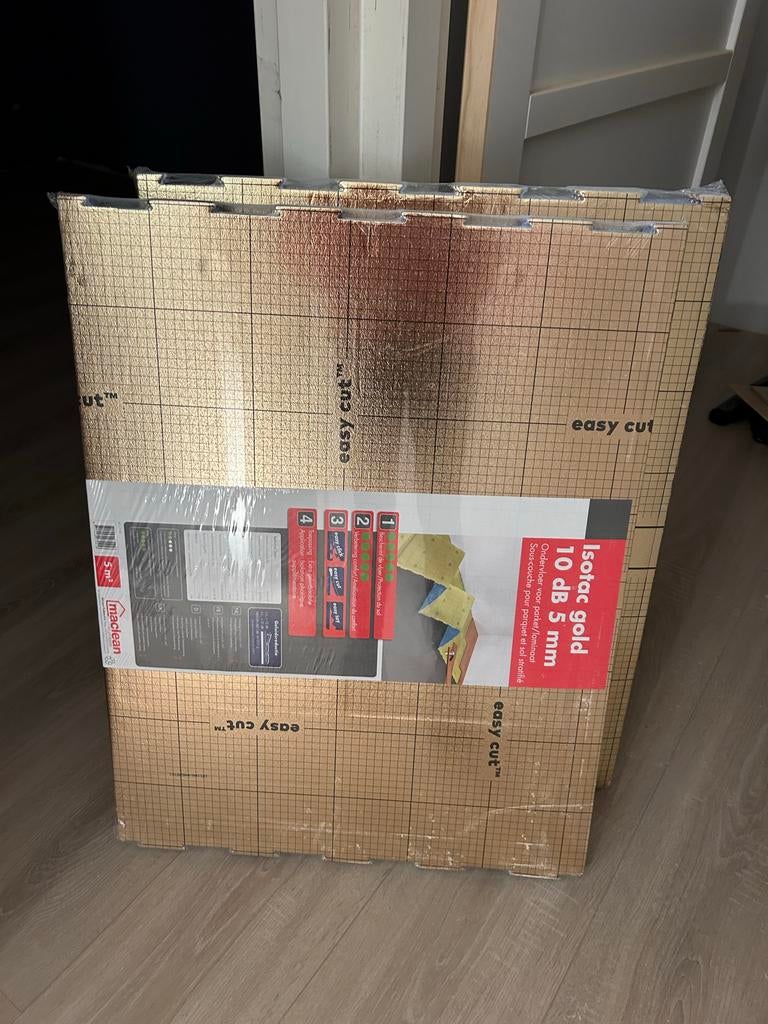 Isotac Gold 5mm ondervloer voor parket/laminaat, Overige materialen, Nieuw, 5 tot 10 m², Vloerisolatie