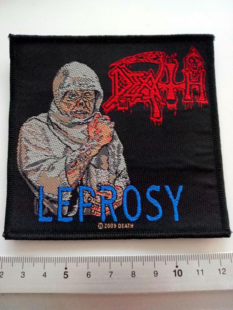 Death zeer  mooie Leprosy 2009 patch d41 metal, Verzenden, Nieuw, Kleding