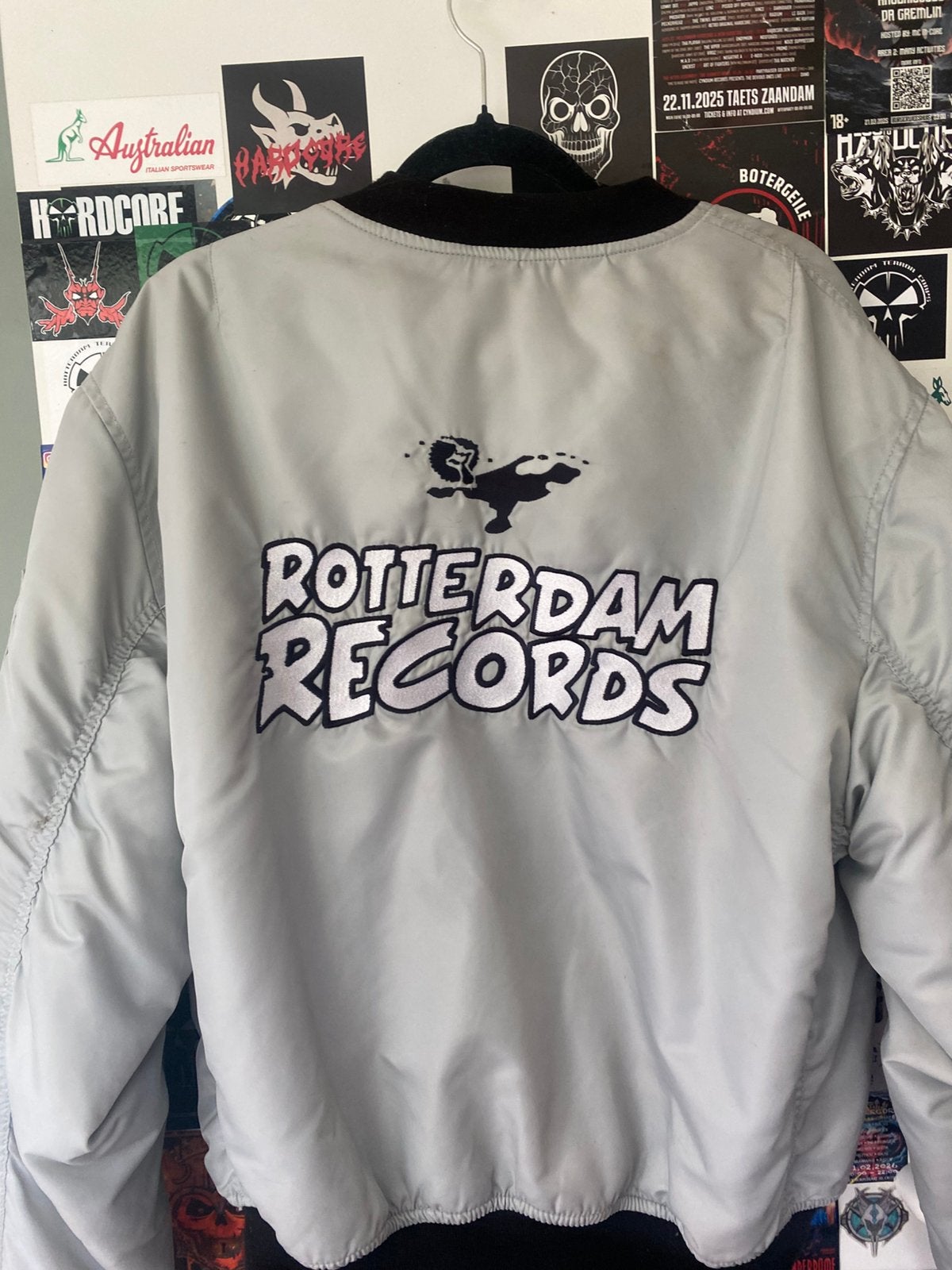 Rotterdam Records Bomber, Ophalen of Verzenden, Gedragen, Maat 48/50 (M), Grijs