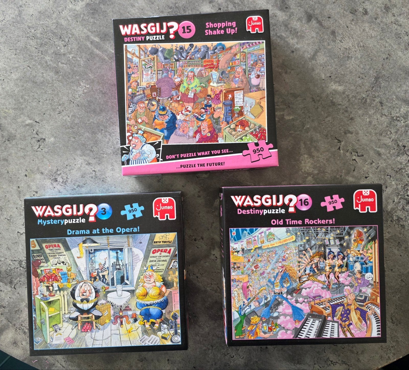 Diverse Wasgij puzzels, Ophalen, 500 t/m 1500 stukjes, Zo goed als nieuw