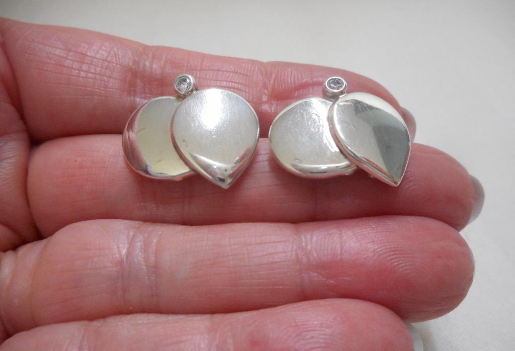 Zilveren modernist oorbellen Teka nr.477, Sieraden, Tassen en Uiterlijk, Verzenden, Zo goed als nieuw, Zilver, Zilver