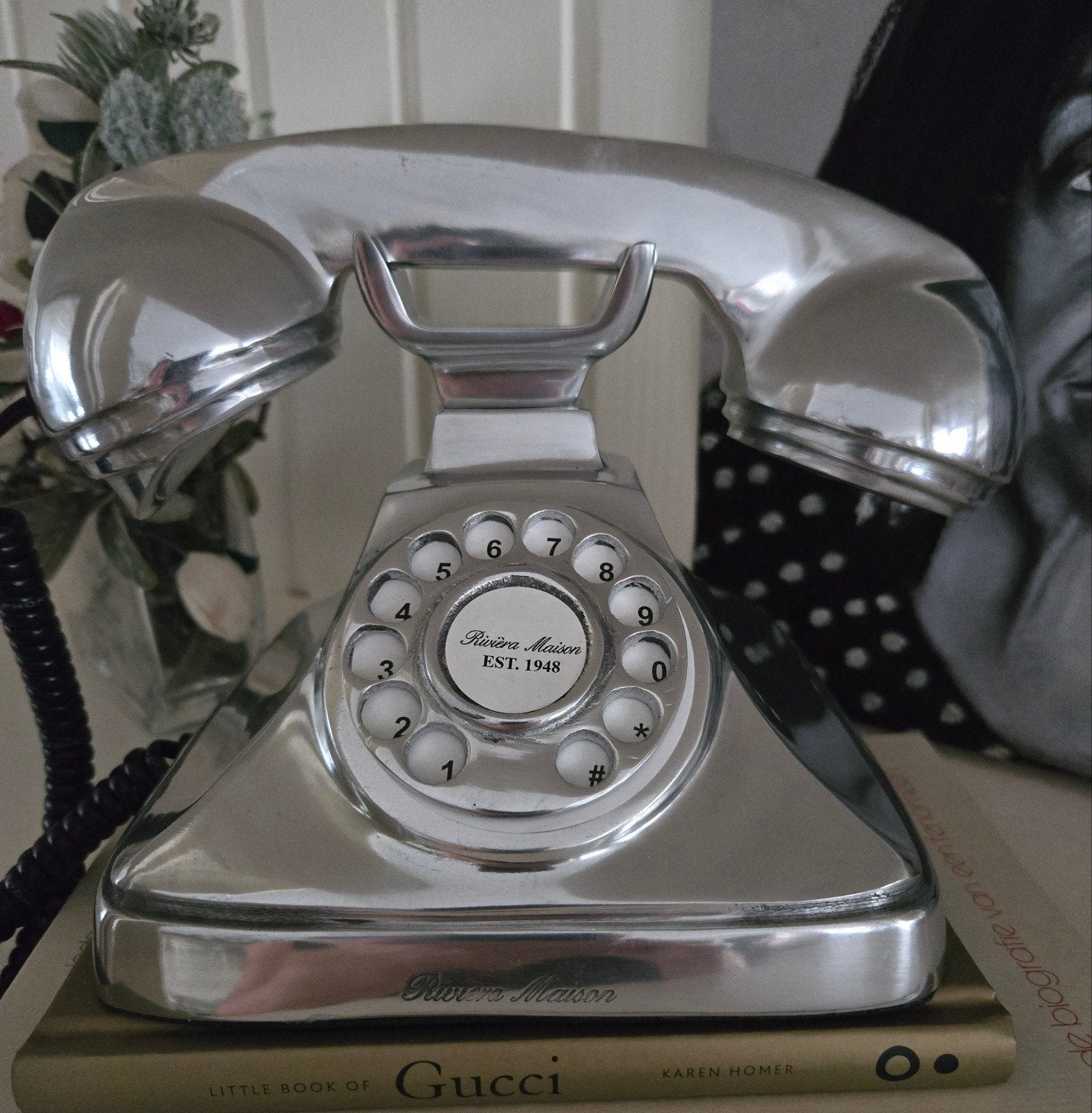 Riviera Maison Decoratieve Telefoon - Zilverkleurig, Ophalen