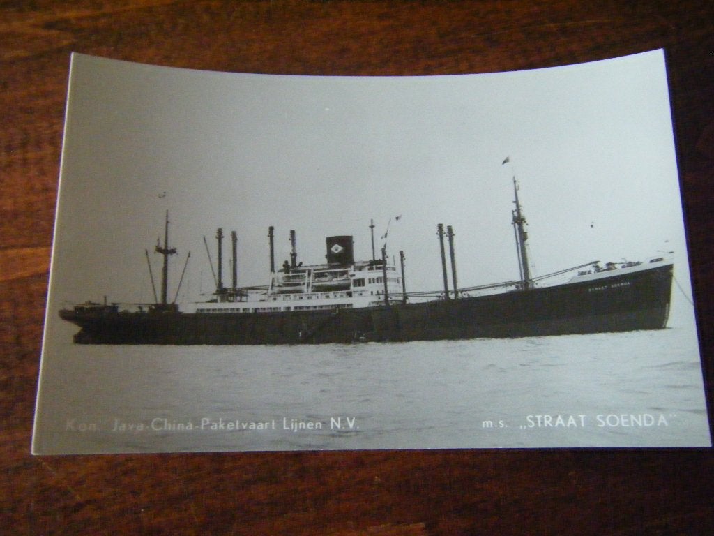H42 - m.s. Str. Soenda - Kon. Java China Paketvaart Lijnen, Verzamelen, Ophalen of Verzenden, Kaart, Foto of Prent