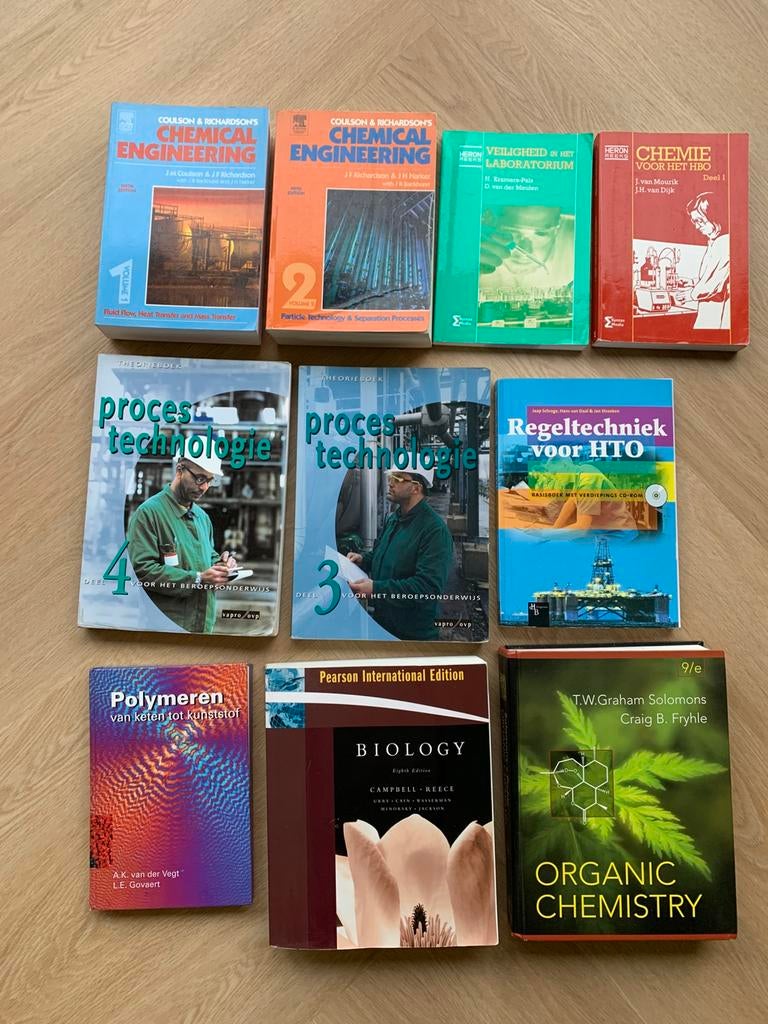 Studieboeken chemie chemische technologie, Boeken, Studieboeken en Cursussen, Ophalen of Verzenden, Zo goed als nieuw