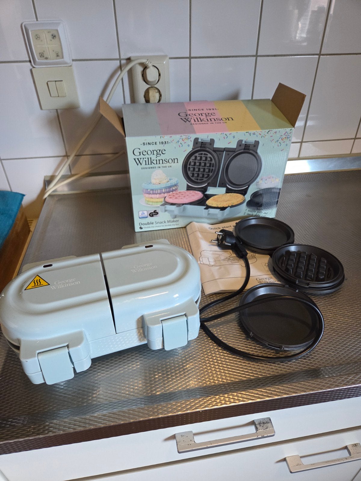 George Wilkinson dubbele wafel/pannenkoek maker, Ophalen, Zo goed als nieuw