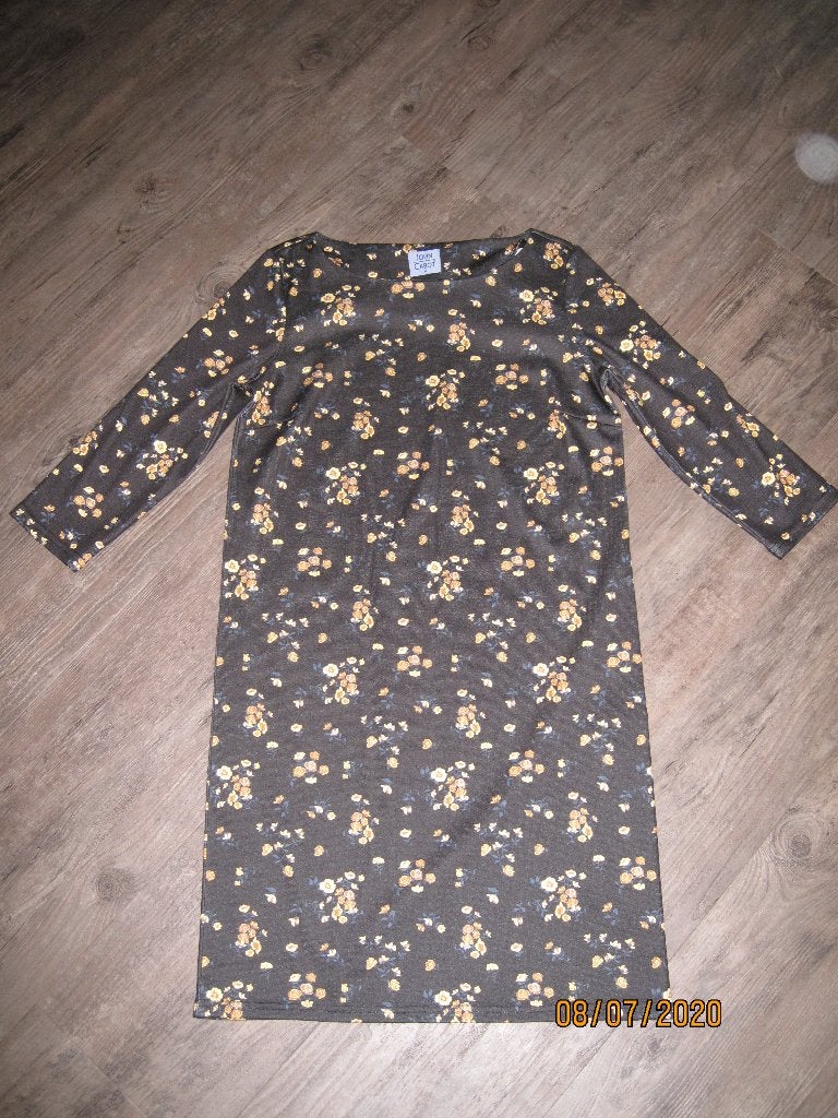 John Cabot zwarte jurk met bloemetjes maat M, Maat 38/40 (M), Zwart, Ophalen of Verzenden, John Cabot