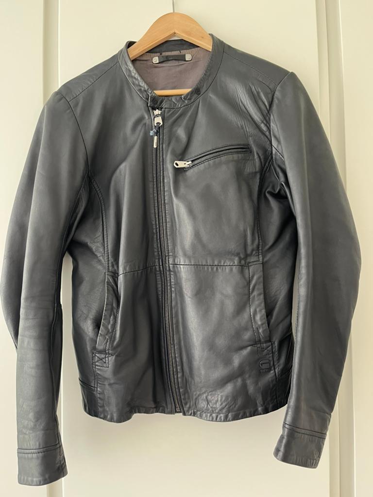 G-Star leren jack (RAW Correctline), Ophalen, Zwart, Maat 42/44 (L), G-STAR RAW