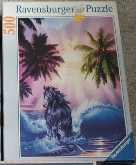 Ravensburger Legpuzzel 500 stukjes - Paard in de branding, Ophalen of Verzenden, 500 t/m 1500 stukjes, Gebruikt, Legpuzzel