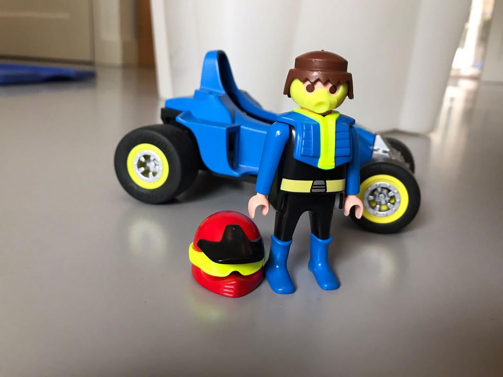 Playmobil raceauto met coureur en helm, Ophalen, Gebruikt, Complete set