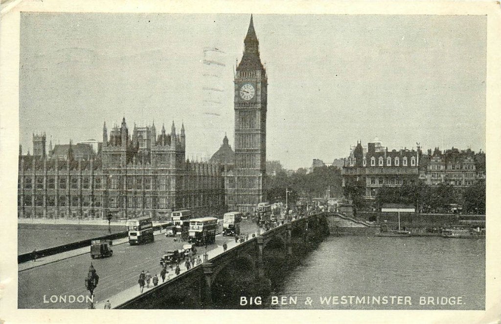 701-461-015 London Big Ben Westminster Bridge, Verzamelen, Verzenden, Voor 1920, Engeland