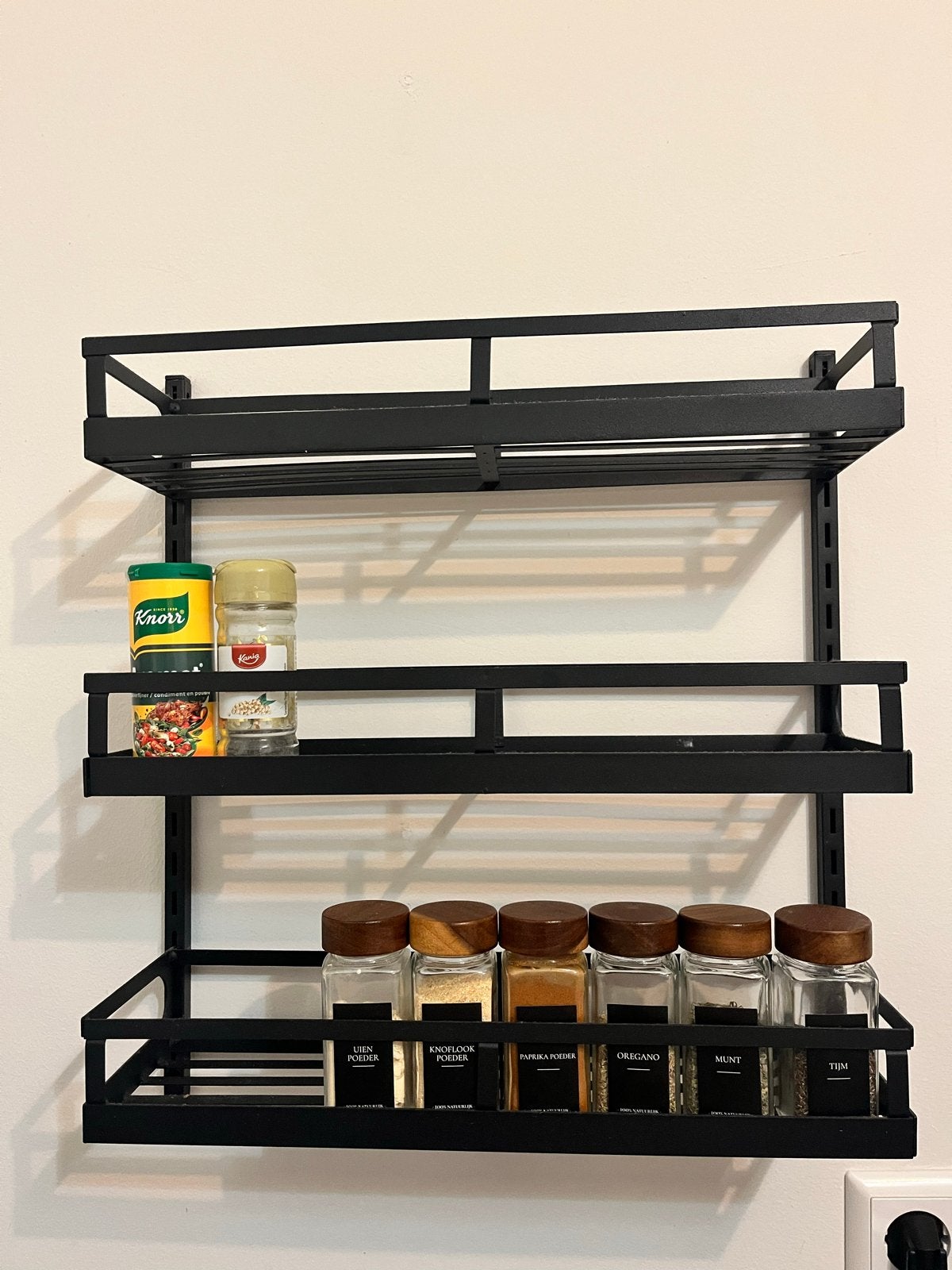 Zwart kruidenrek voor aan de muur - veel ruimte, Ophalen, Overige typen, Zo goed als nieuw, Zwart
