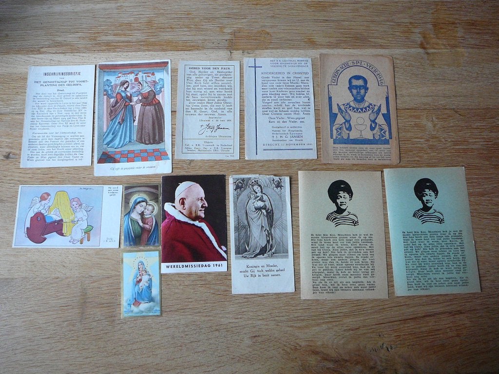 Bidprentjes 26 stuks, Ophalen of Verzenden, Gebruikt, Kaart of Prent, Christendom | Katholiek