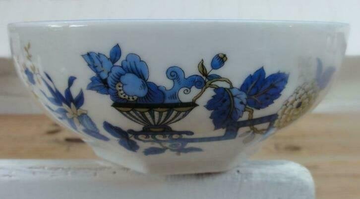 Duits porseleinen kommetje met blauw motief, Koenigszelt, Gebruikt, -, -, Ophalen of Verzenden