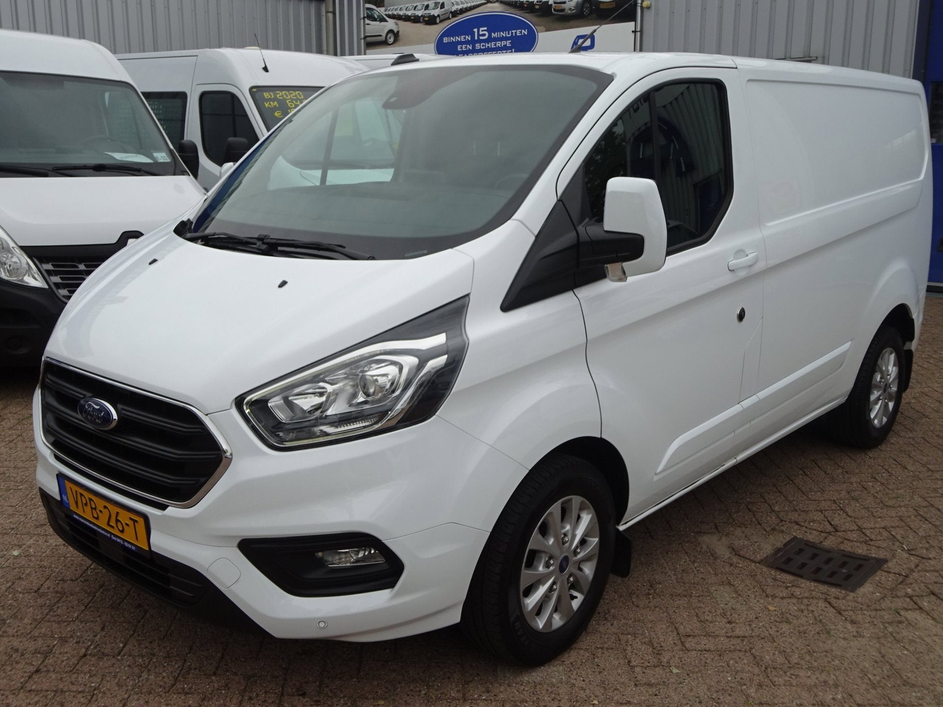 Ford Transit Custom 300 2.0 TDCI 130 PK L1H1 Limited Automaa, Auto's, Stof, 4 cilinders, 1991 kg, Wit