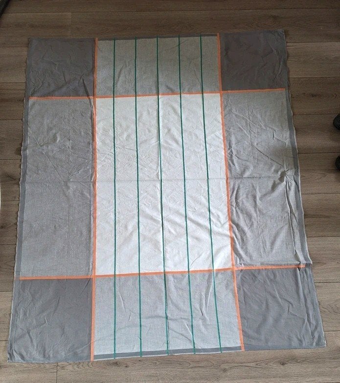 Vintage retro tafelkleed Swan 150x128 grijs wit, 150 cm, Ophalen of Verzenden, Zo goed als nieuw, Katoen