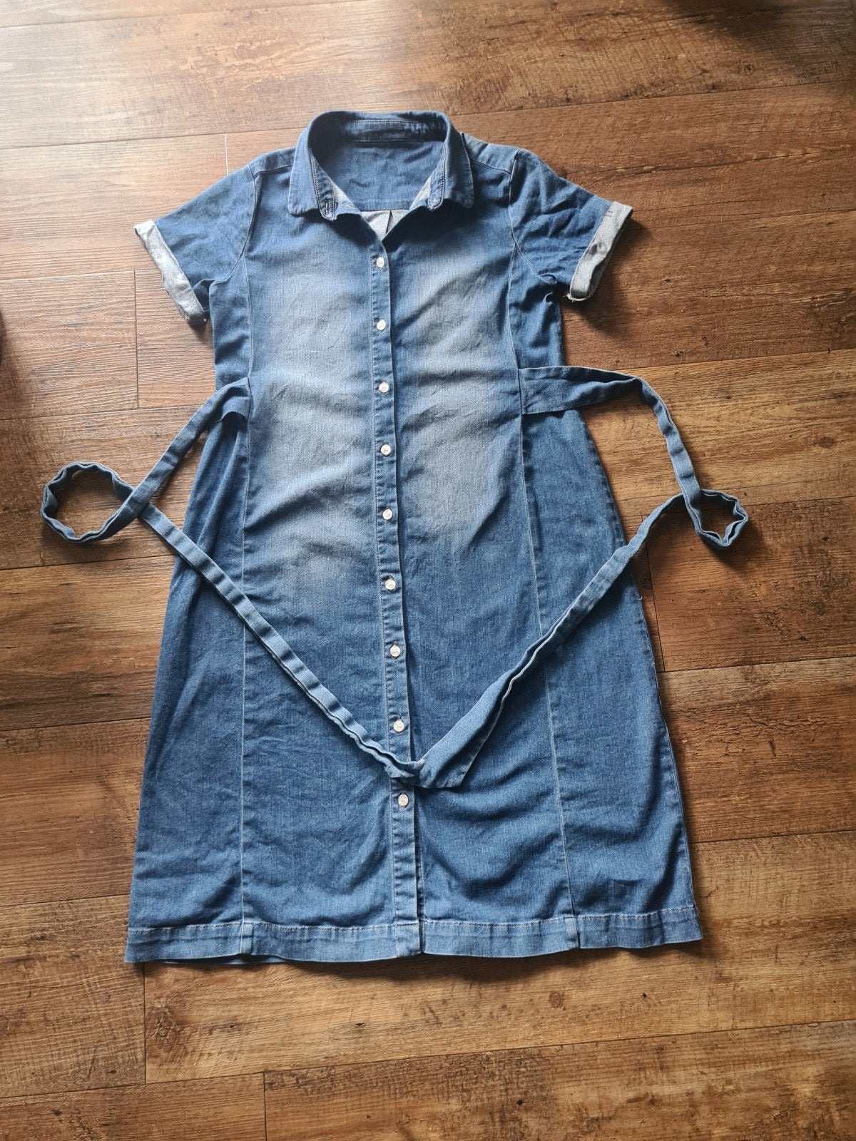 stoere jeans jurk spijkerjurk mt S, Maat 38/40 (M), Blauw, Ophalen of Verzenden, Zo goed als nieuw