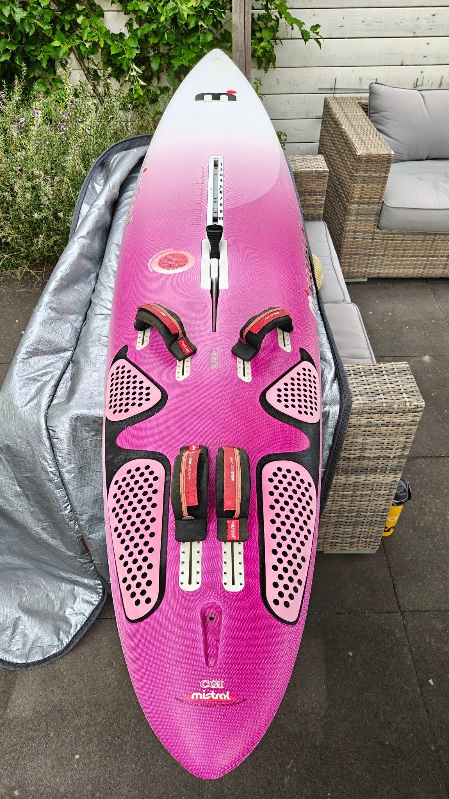 Mistral Malibu S 170L, in prima conditie, met mooie boardbag, Ophalen, Mistral, Gebruikt, 300 cm of meer
