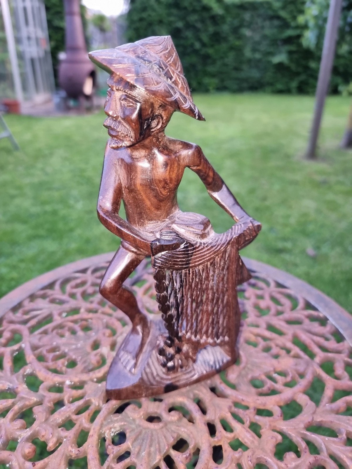 Balinese visser, Antiek en Kunst, Kunst | Beelden en Houtsnijwerken, Ophalen