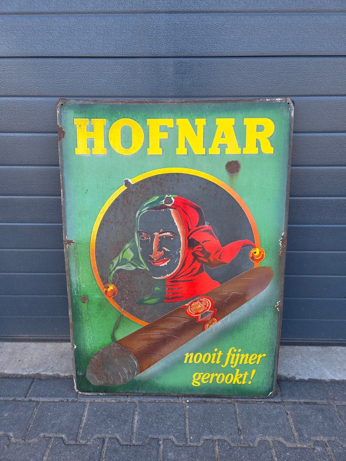 Emaille bord Hofnar, Verzamelen, Ophalen, Gebruikt, Reclamebord