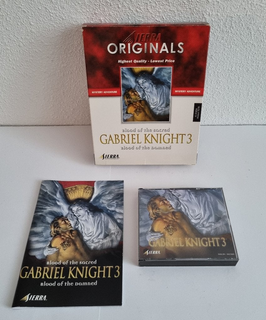 Gabriel Knight 3 Big Box PC CD-Rom Game Sierra 1999, Gebruikt, Overige genres, 1 speler, Ophalen of Verzenden
