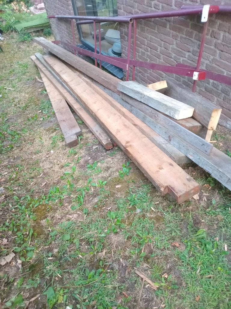 balken 7,5 x20,5 van 450 cm lang, Ophalen, Gebruikt, 250 cm of meer, Balken
